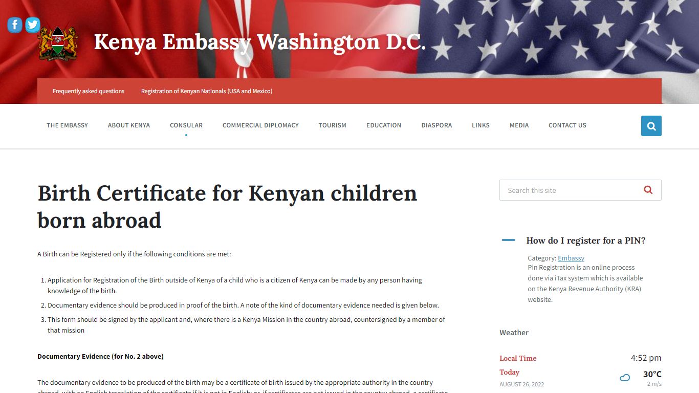 Birth Certificate for Kenyan children born abroad – Kenya Embassy ...